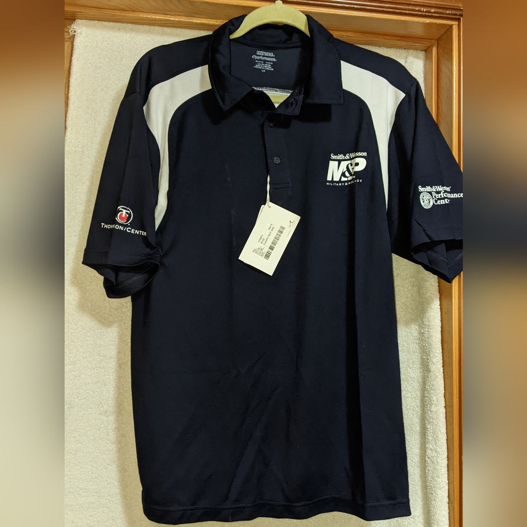Dark Blue And White Smith  Wesson Polo Shirt